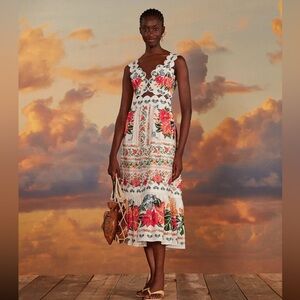 Farm Rio Off-White Bloom Garden Maxi Dress - Size XS